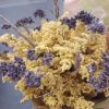 Yellow and blue dried flowers
