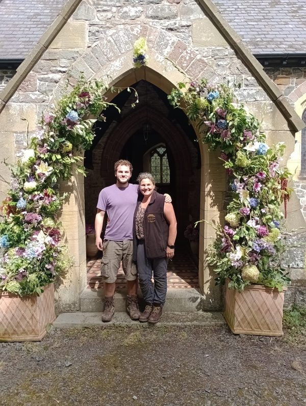 Welsh wedding flower arch